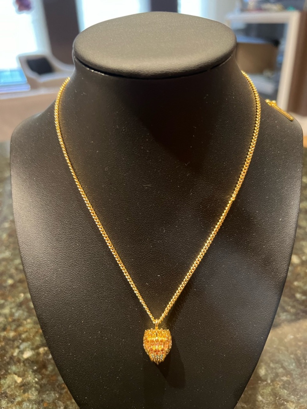 Kurt Geiger Gold Pendant Necklace NWT - Picture 8 of 11
